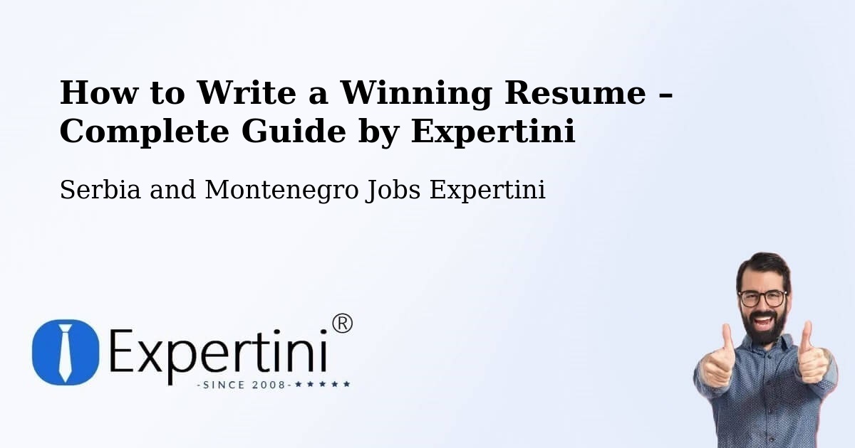Resume Writing Guide for Job Seekers – Didsbury - Didsbury, Serbia and Montenegro Jobs Expertini
