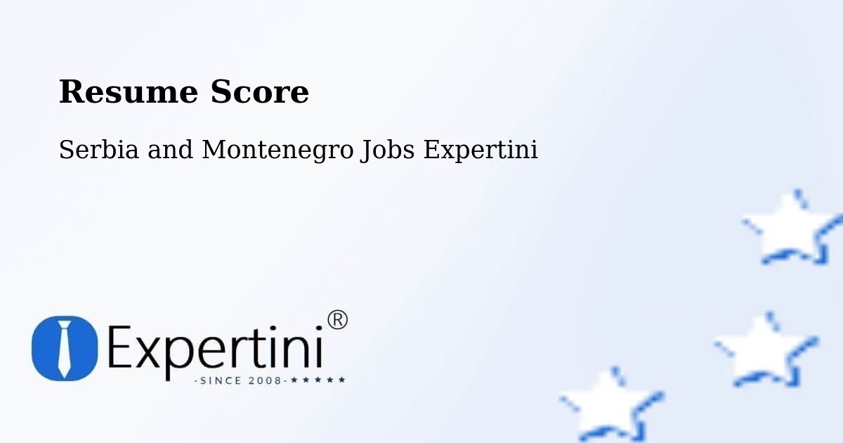 Resume Score & Job Description Match Tool – Didsbury - Serbia and Montenegro Jobs Expertini